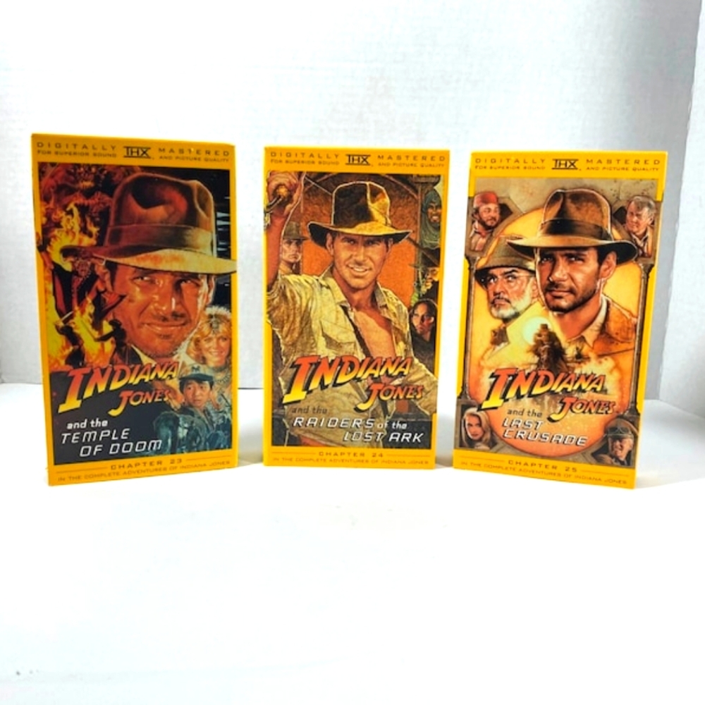 The Adventures of Indiana Jones Trilogy (3 VHS Set) Harrison Ford (VHS, 1999)